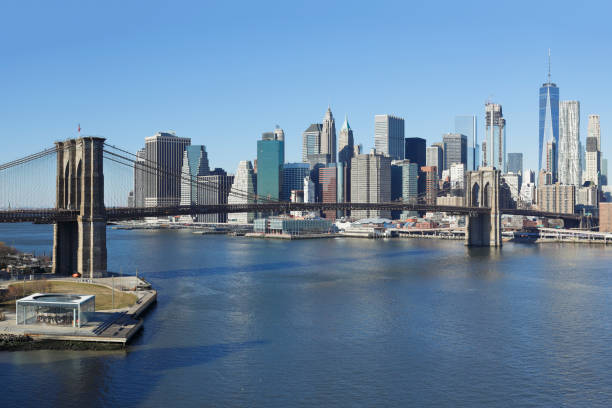 istock New York Skyline + Brooklyn Bridge 656668750