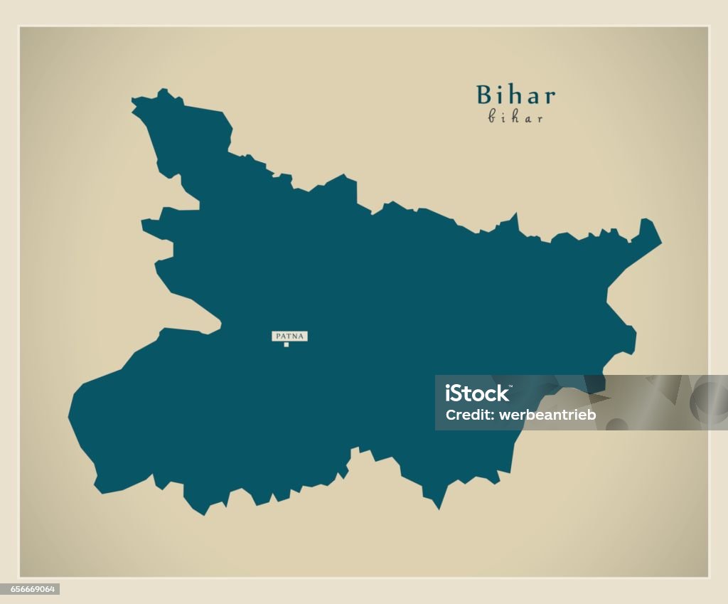 Smart Bihar Map Modern Map Bihar In Stock Illustration - Download Image Now - Bihar ...