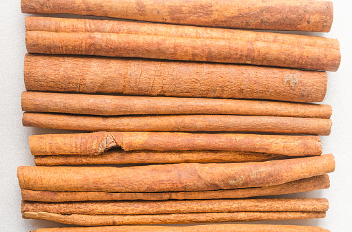 cinnamon stick on white background