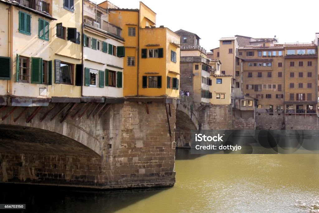 Old Bridge Bridge over the Arno River, in Florence, Italy Architecture Stock Photo