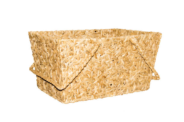 istock Empty Dry Water hyacinth basket isolated on white 656704822