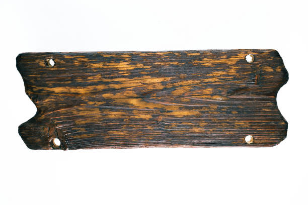 istock Old wood signboard close-up 656725684