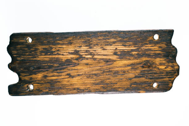 istock Old wood signboard close-up 656725830