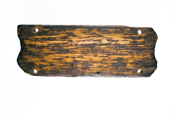 istock Old wood signboard close-up 656725846