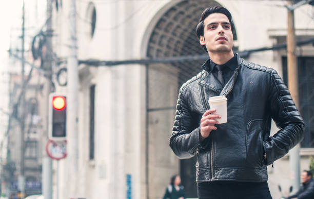 istock Businessman in leather jacket 656726054