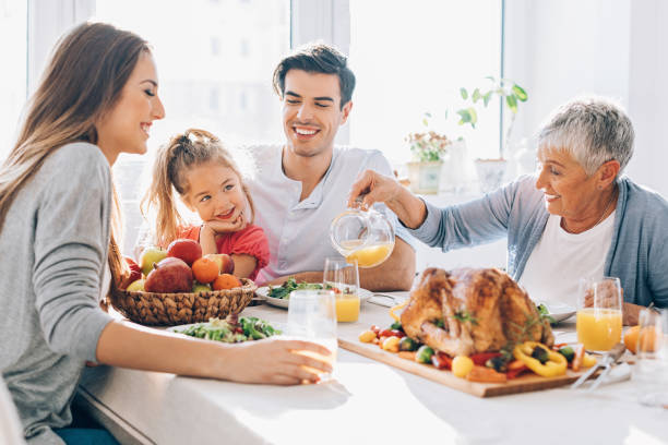 istock Multy-generation family on Thanksgiving 656733134