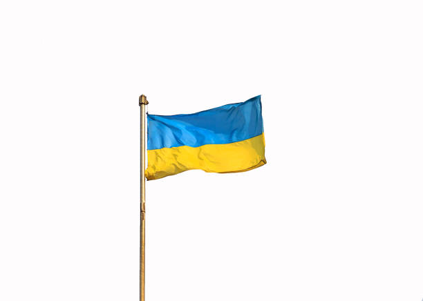istock Ukrainian flag on pure white background 656733324