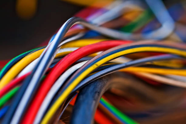 istock Macro photo of the many colorful cable 656737014