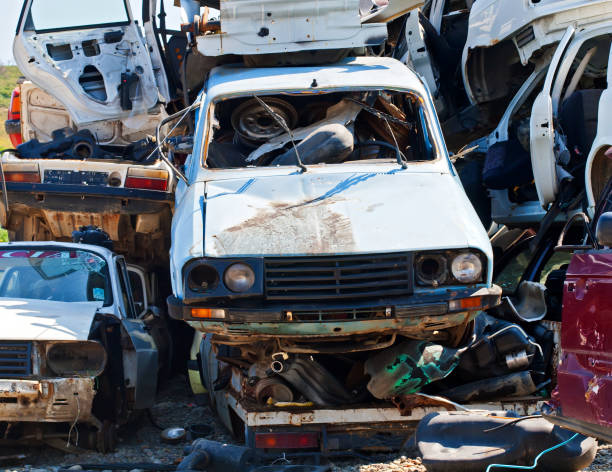 istock The car accident where the damage was huge 656737438