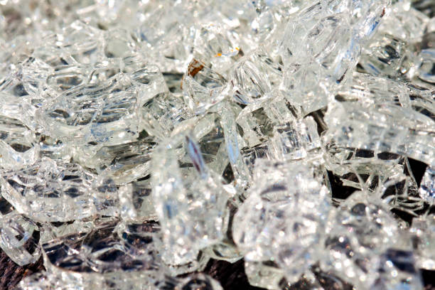 istock Broken glass crystals in the big car accident 656740232