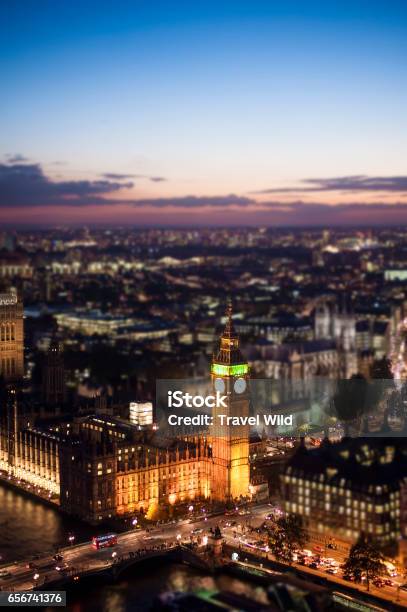 Aerial View Of The City Of London From The London Eye Stock Photo -  Download Image Now - iStock