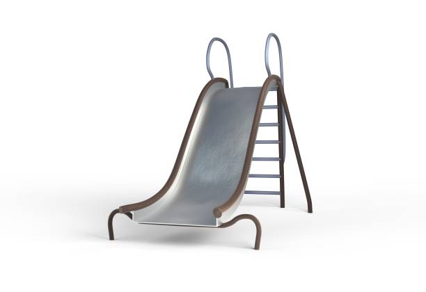 istock metal slide playground for children 3d illustration 656743520