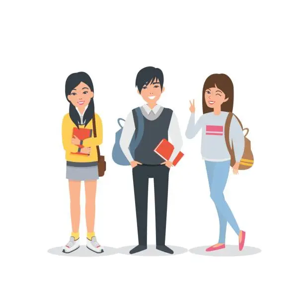 Vector illustration of Students