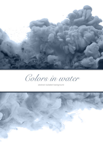 istock Acrylic colors and ink in water. Abstract frame background. Isolated on white. 656748054