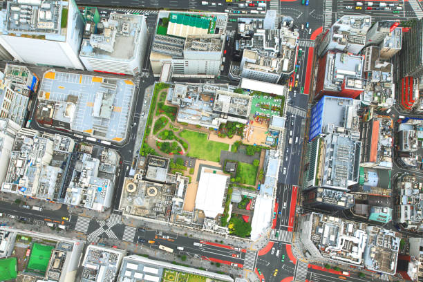 istock Tokyo high-rise building rooftop garden 656758188