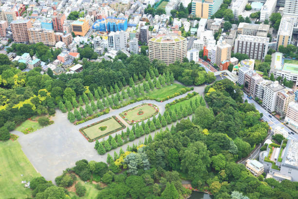 istock Tokyo high-rise building rooftop garden 656758240