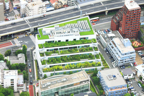istock Tokyo high-rise building rooftop garden 656758358
