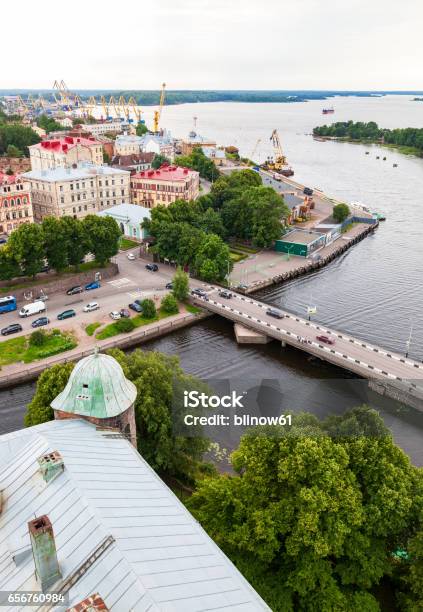 Top View On The Old City From The Observation Deck Of The Vyborg Castle In Vyborg Russia Stock Photo - Download Image Now