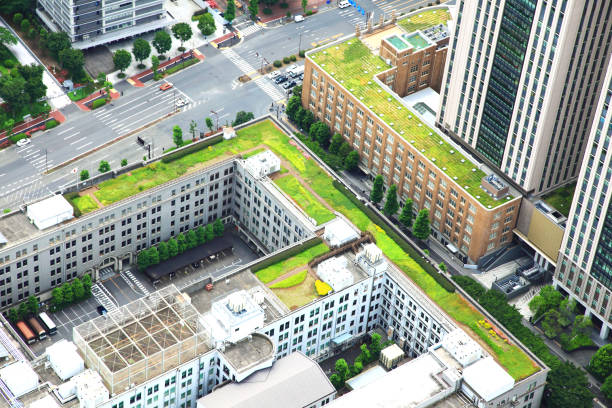 istock Tokyo high-rise building rooftop garden 656765412