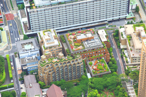 istock Tokyo high-rise building rooftop garden 656765462