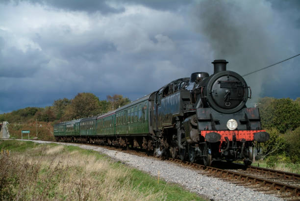 istock Steam train moving through picture from left to right 656765500