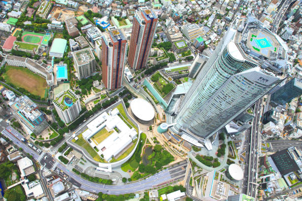 istock Tokyo high-rise building rooftop garden 656765534