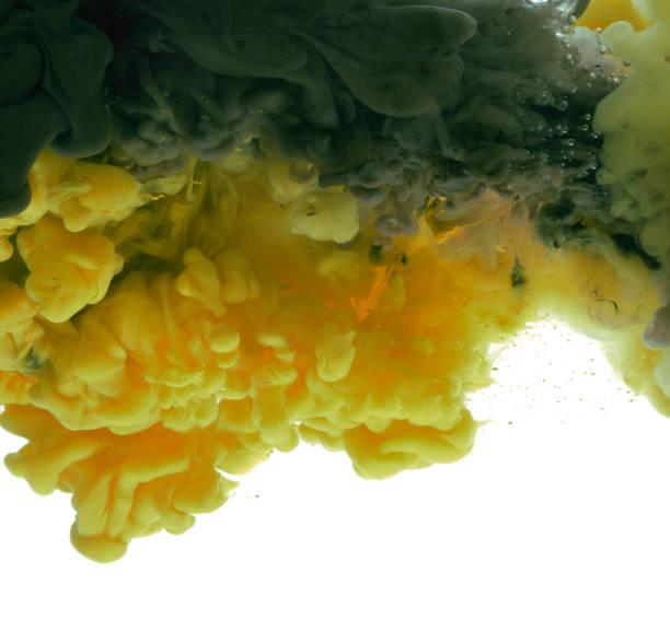 istock Acrylic colors in water. Abstract background. Isolated. 656766342
