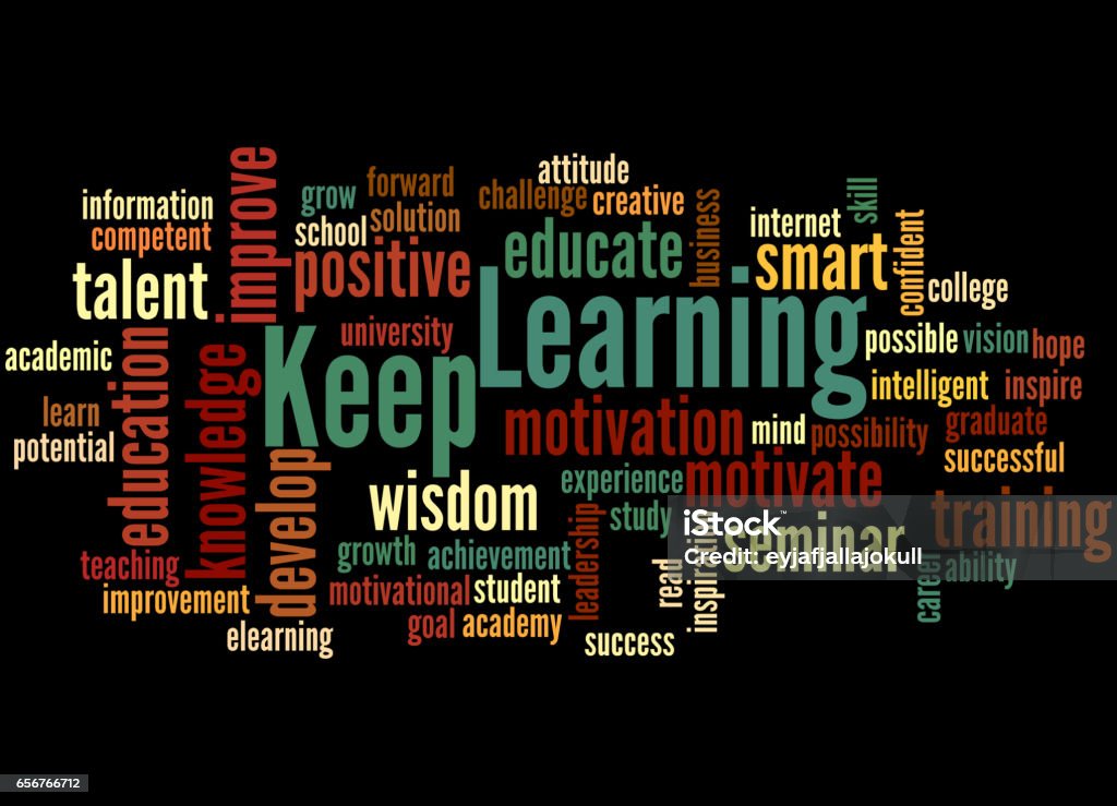 Keep Learning Word Keep Learning Word Cloud Concept 4 Stock Illustration - Download Image ...