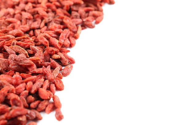 istock Dry goji berries isolated on a white 656774246