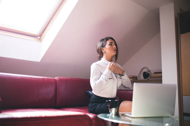 istock Business woman at home using laptop 656776536
