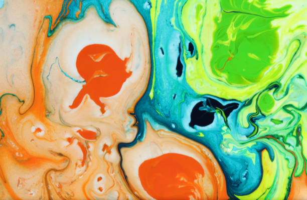 istock Colorful blots. Abstract background. Marble texture. Acrylic colors. 656780894