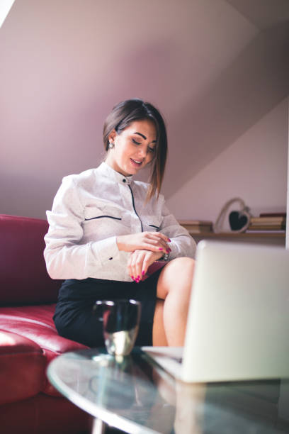 istock Business woman at home using laptop 656783436