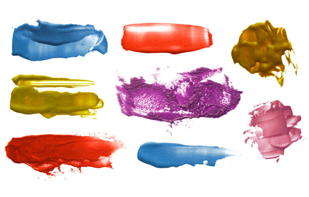 istock Abstract color acrylic brush strokes. Collection. Isolated. 656783500