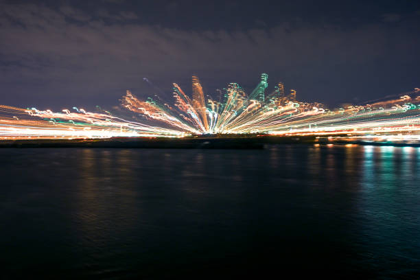 istock Ship Sailing Detroit Canal in Usa - Passing under bridge 656793332