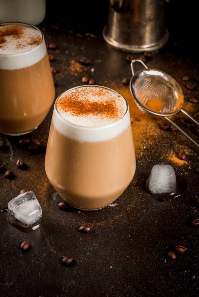 istock Cold coffee latte with milk, ice and cinnamon 656793496