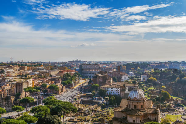 istock View of Roman forum and Colosseum 656793546
