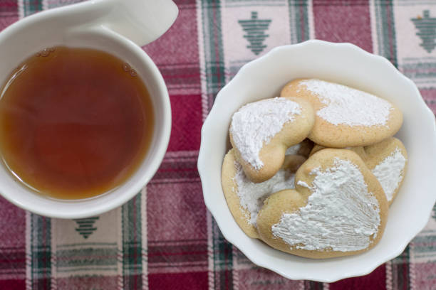 istock Cookies and tea on the table 656803660
