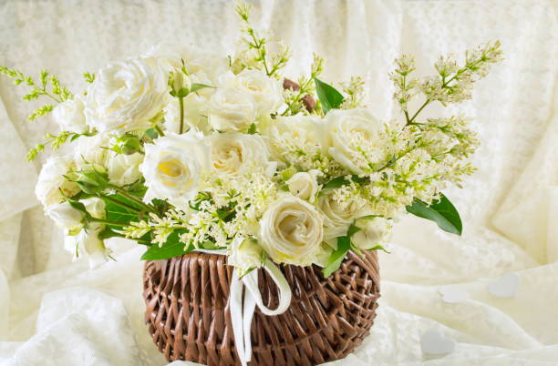 istock bouquet of white roses 656817834