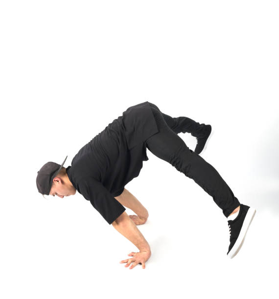 istock Young muscular man stands on his hands 656828988