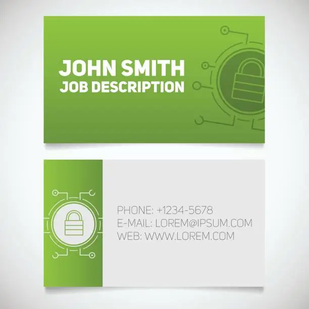 Vector illustration of Business card print template