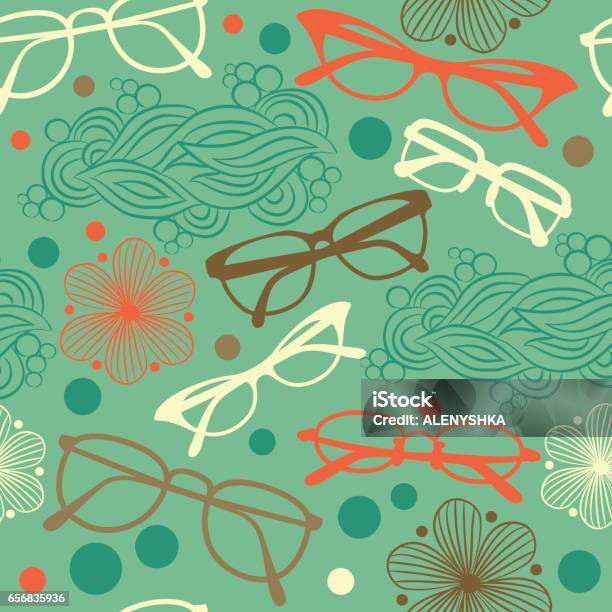 Spectacles Pattern Background Pattern Background Seamless Optical Glasses Stock Illustration ...