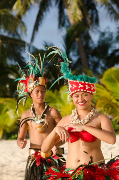 istock Young Polynesian Pacific Island Tahitian Dancers Couple 656845188