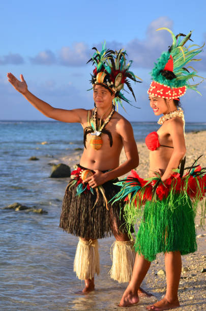 istock Young Polynesian Pacific Island Tahitian Dancers Couple 656845226
