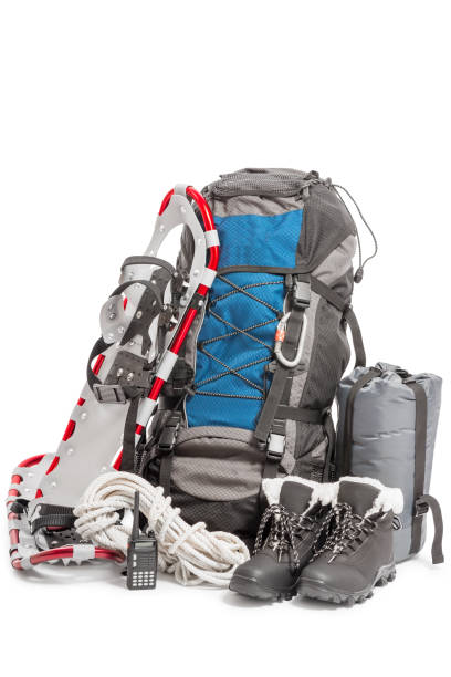 istock Objects set for extreme winter trip to the mountains is isolated 656845398