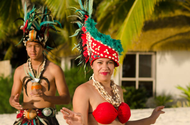 istock Young Polynesian Pacific Island Tahitian Dancers Couple 656846178