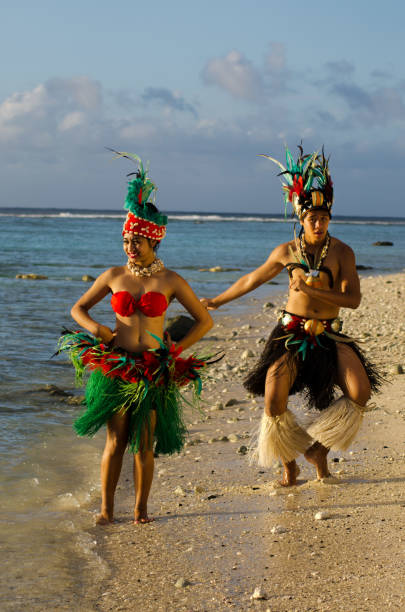 istock Young Polynesian Pacific Island Tahitian Dancers Couple 656846484