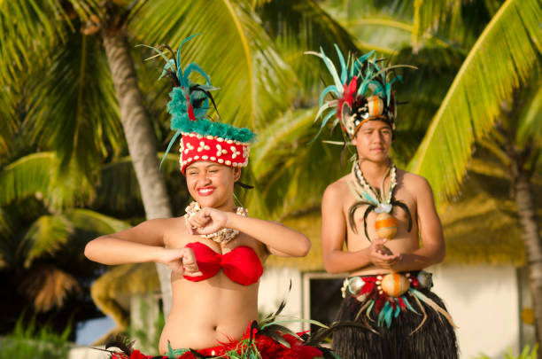 istock Young Polynesian Pacific Island Tahitian Dancers Couple 656849120