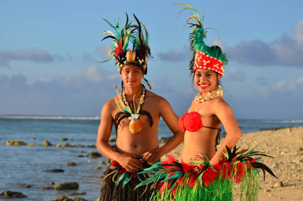 istock Young Polynesian Pacific Island Tahitian Dancers Couple 656851466