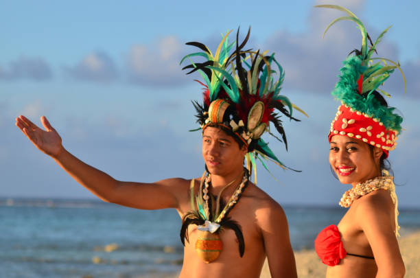 istock Young Polynesian Pacific Island Tahitian Dancers Couple 656851796