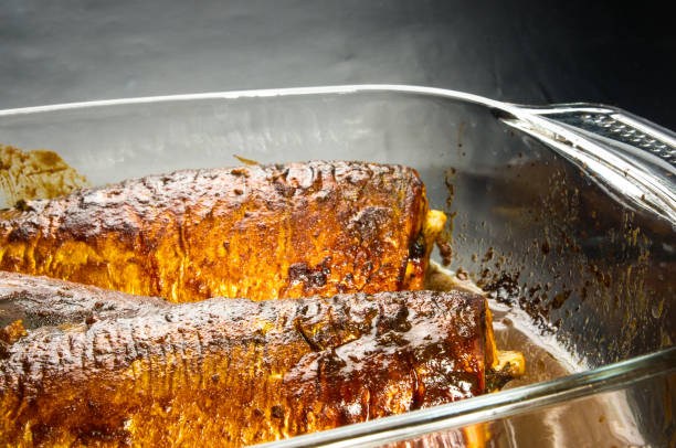 istock Mackerel, baked in a glass container 656851806